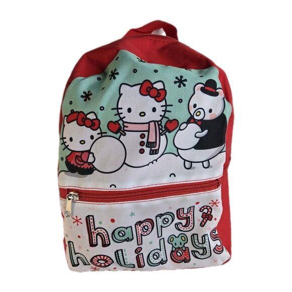 Sanrio HELLO KITTY Christmas LOT Gingerbread 8" PLUSH Squishmallows & BACKPACK - Picture 2 of 11